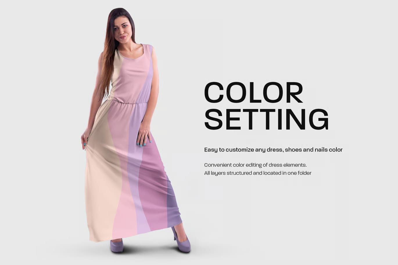 Free Women’s Long Dress Mockups 4