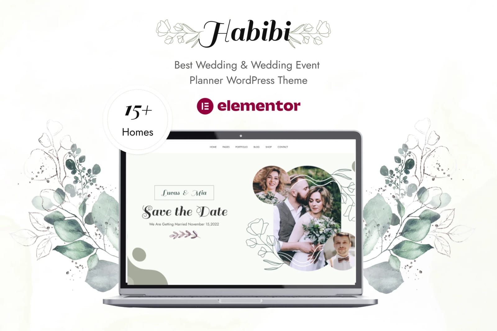 Habibi Free Wedding & Wedding Planner WordPress Theme 1