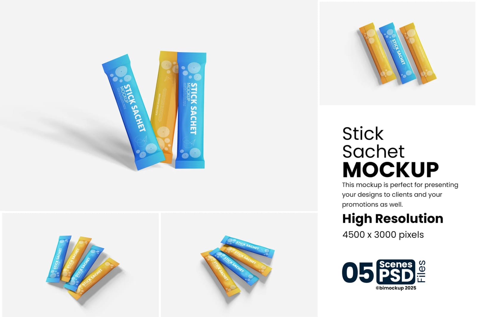 High Quality Stick Sachet Free Mockup 1