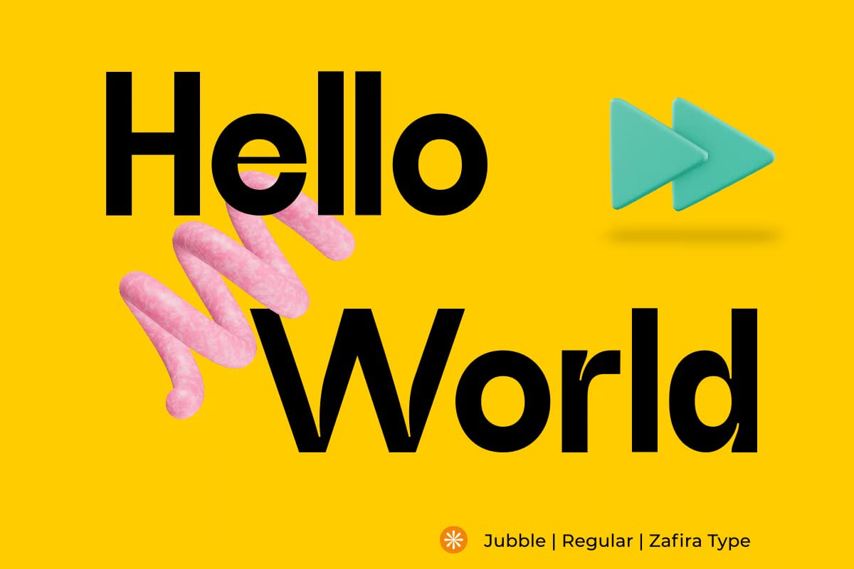 Jubble Regular Free Font 3