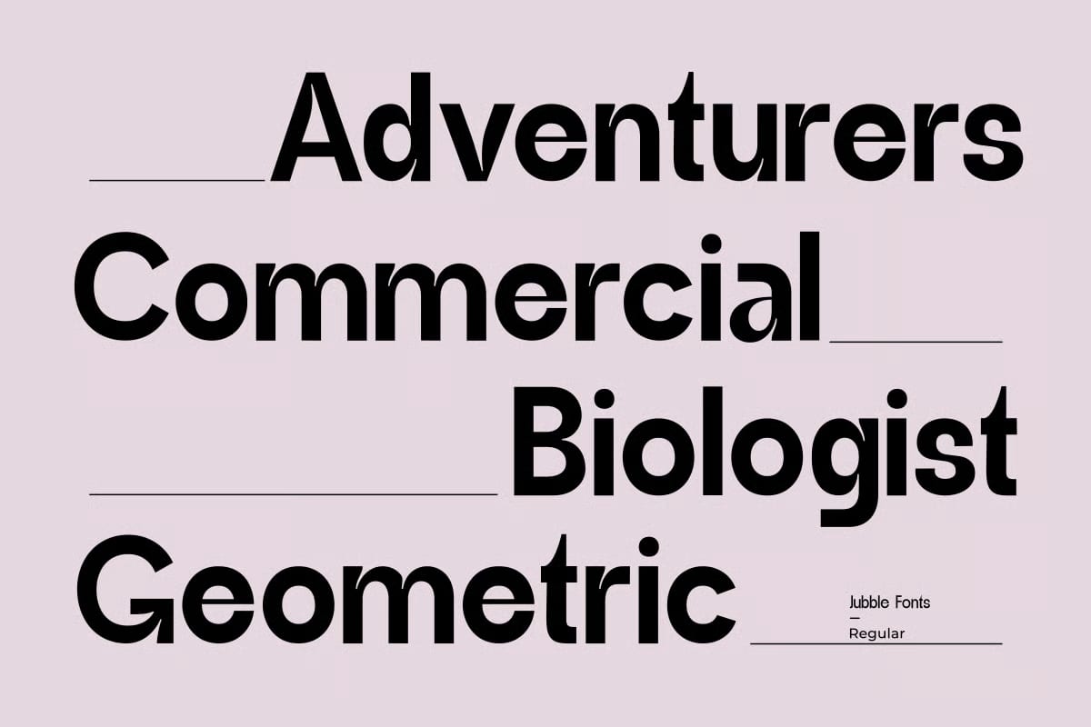 Jubble Regular Free Font 6