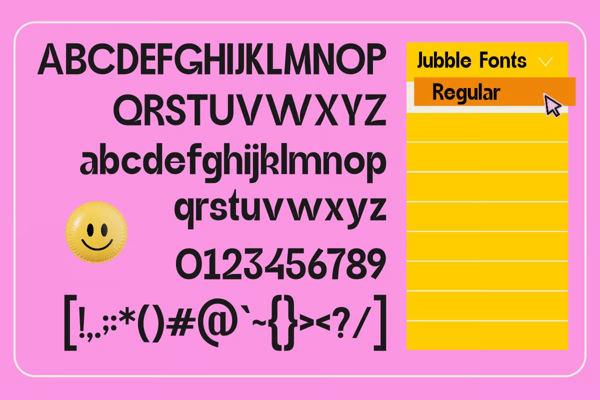 Jubble Regular Free Font 8