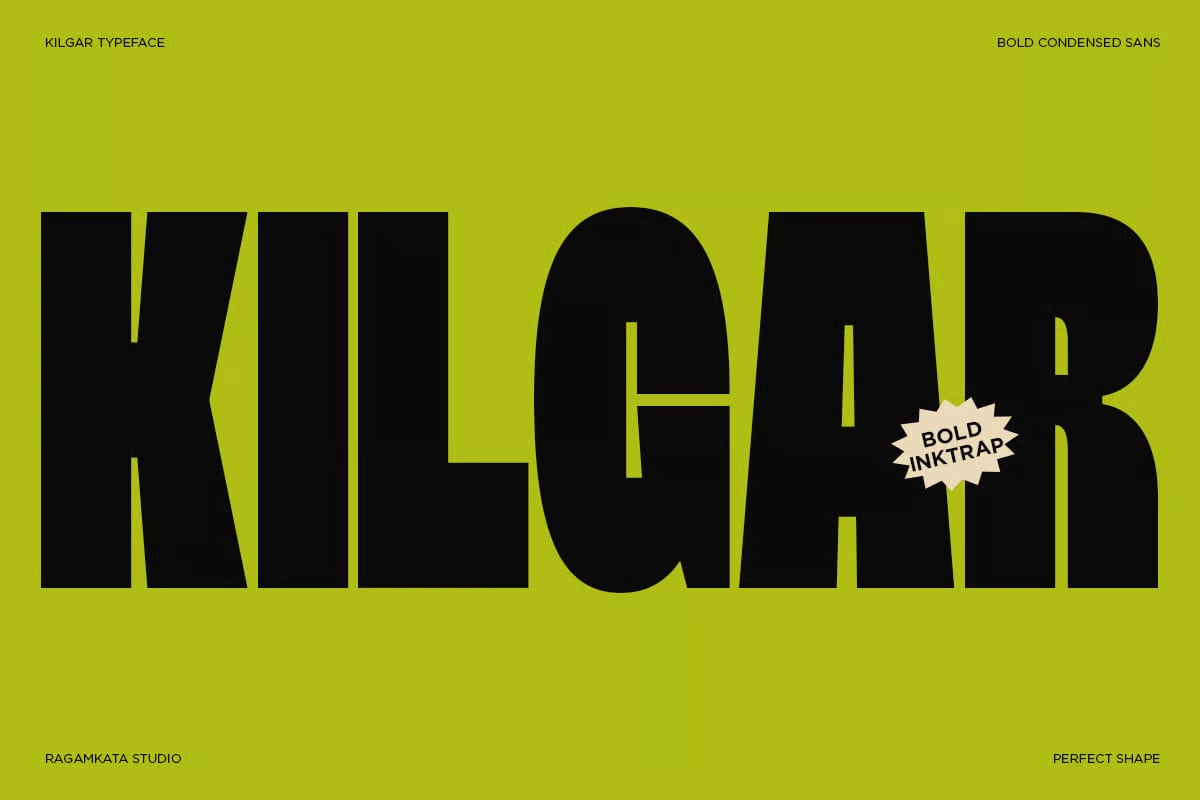 Kilgar Free Heavy Bold Condensed Font 1