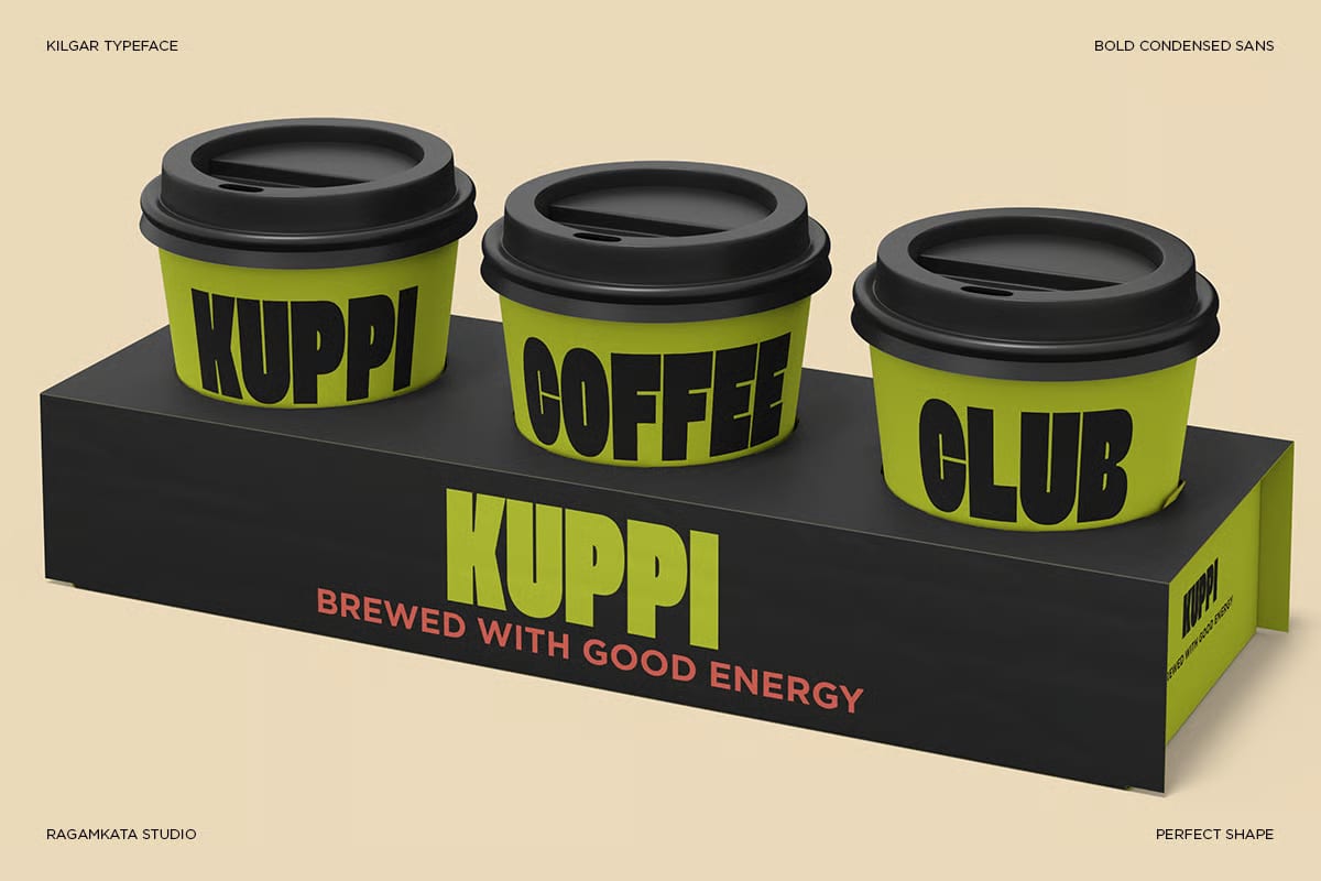 Kilgar Free Heavy Bold Condensed Font 4