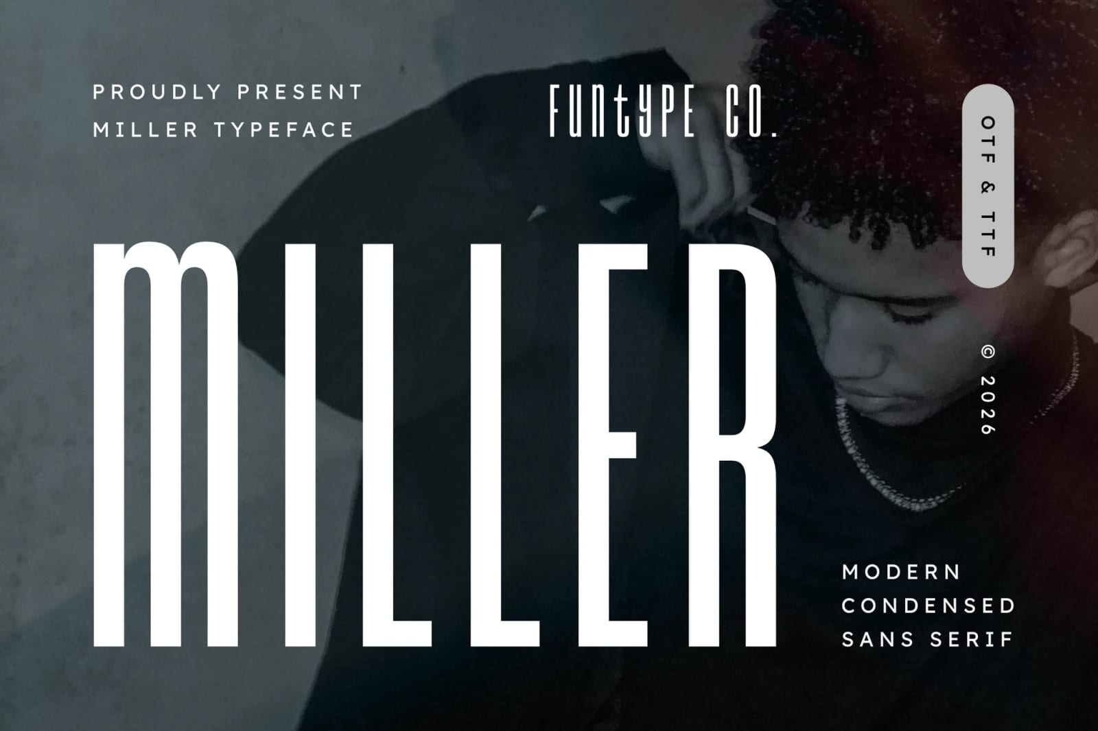 Miller Free Modern Condensed Sans Serif Font 1