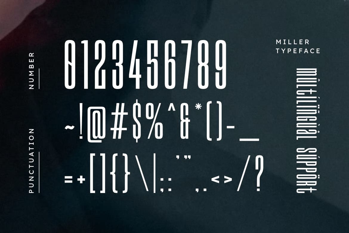 Miller Free Modern Condensed Sans Serif Font 3
