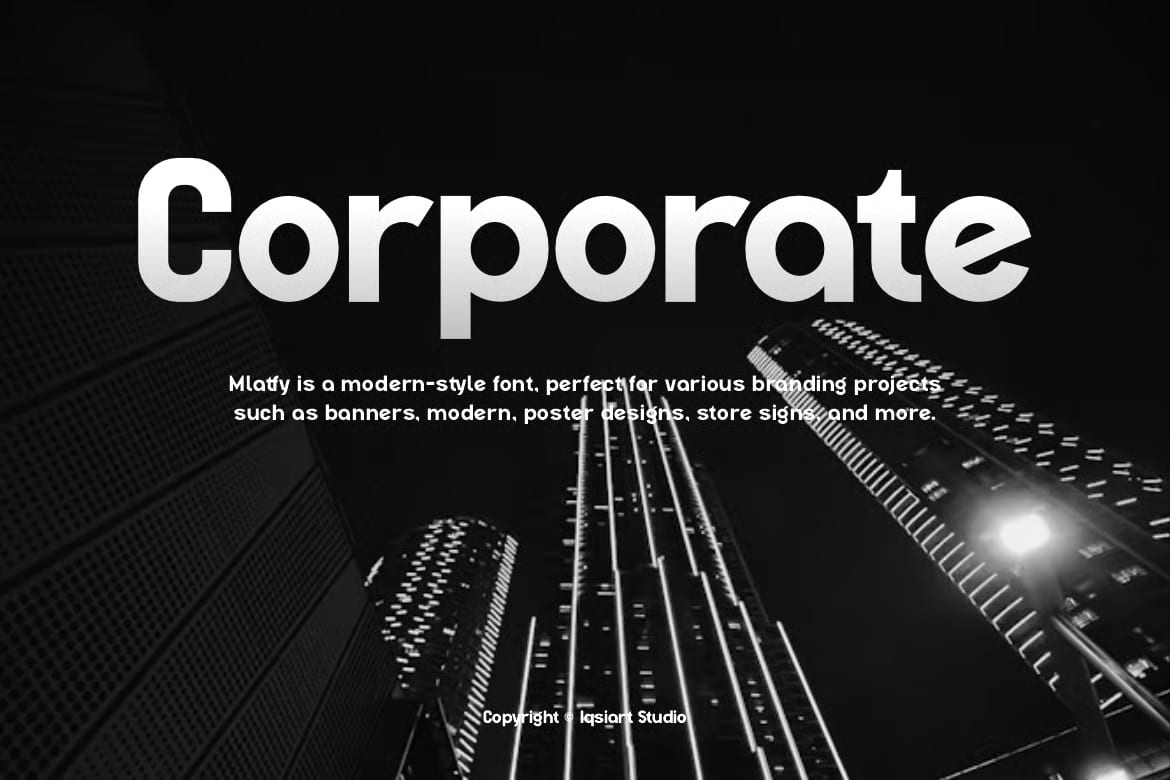 Mlatfy Free Modern Sans Bold Font 3