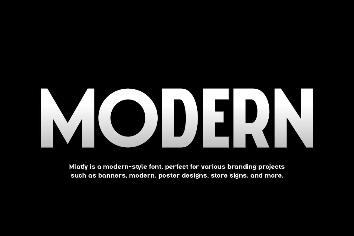 Mlatfy Free Modern Sans Bold Font 4