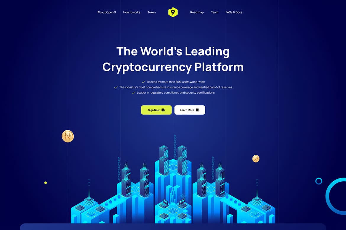 Open9 Free NFT Marketplace HTML Template 3