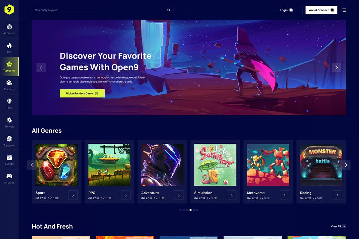 Open9 Free NFT Marketplace HTML Template 8