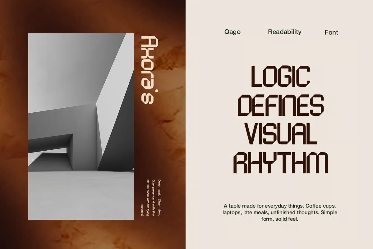 Qago Free Geometric Corporate Font 7