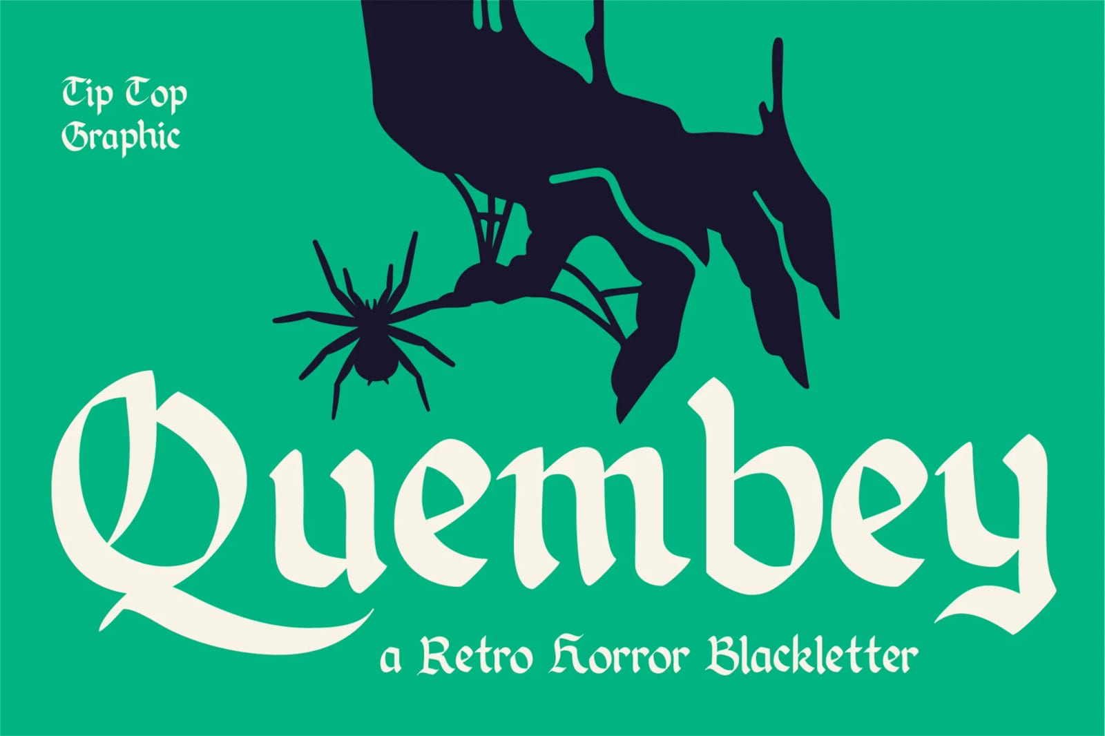 Quembey Free Retro Horror Blackletter Font 1