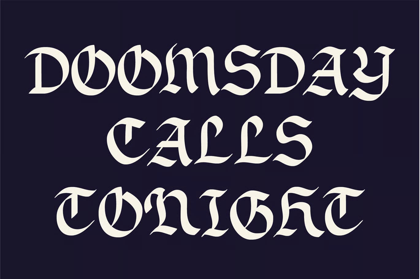 Quembey Free Retro Horror Blackletter Font 2