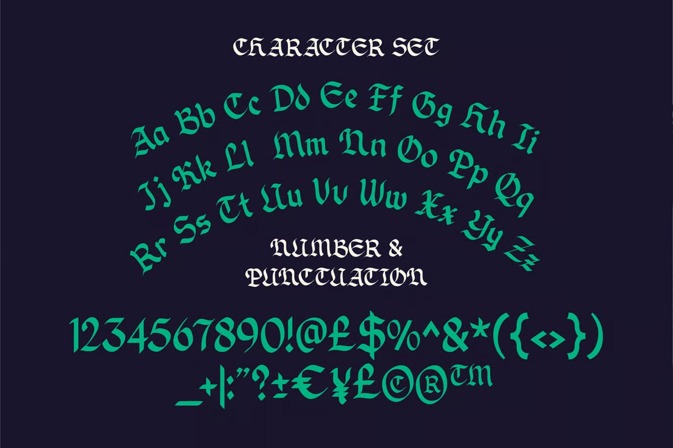 Quembey Free Retro Horror Blackletter Font 3