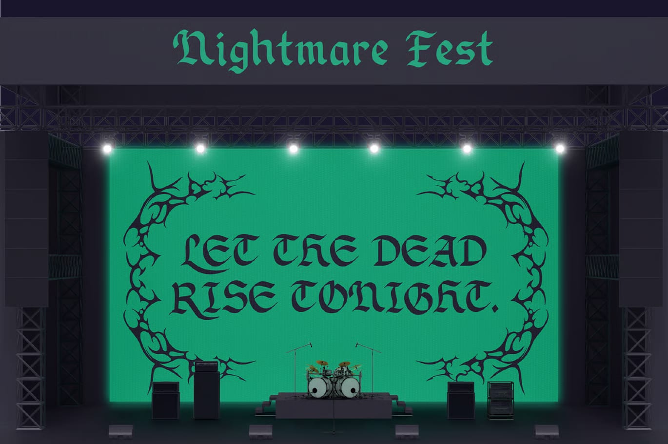 Quembey Free Retro Horror Blackletter Font 4