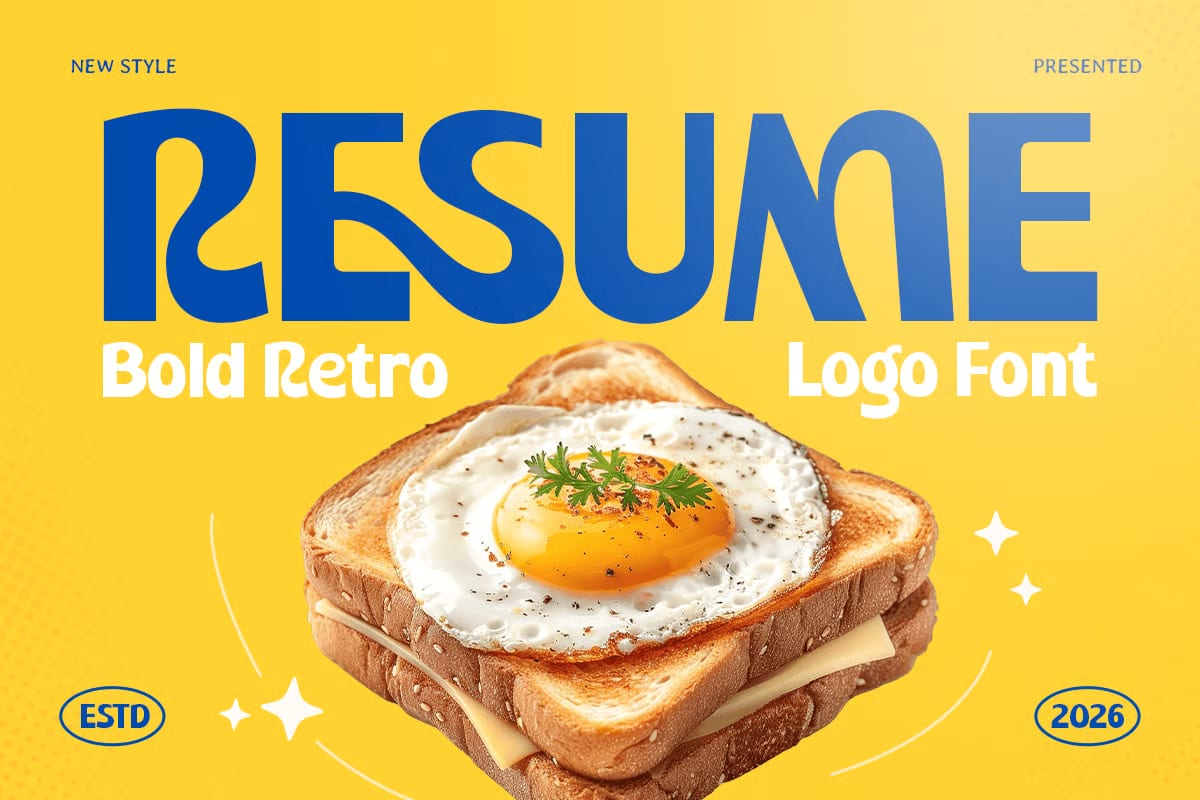 Resume Free Bold Retro Logo Font 1