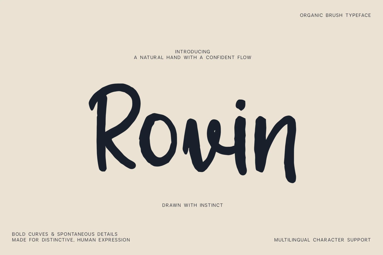 Rovin Free Organic Brush Handwritten Font 1