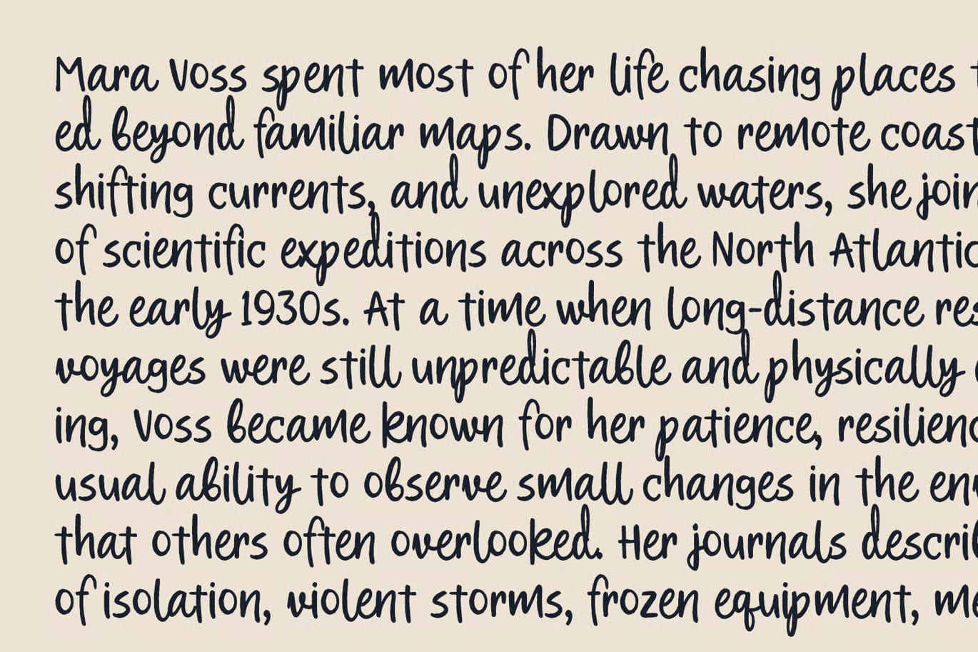 Rovin Free Organic Brush Handwritten Font 2