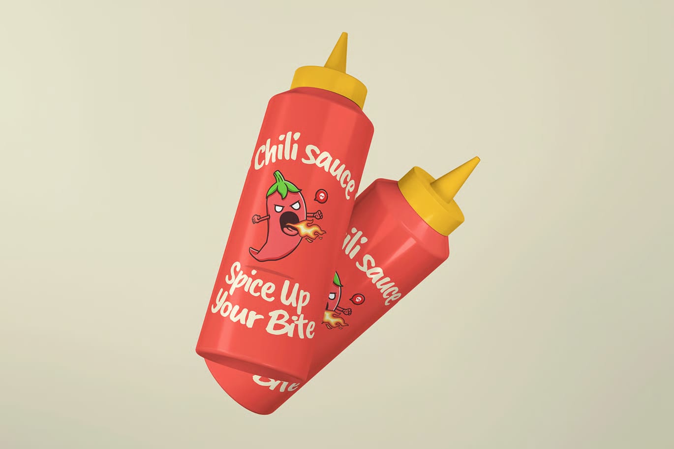 Sauce Bottle Mockup 007 Free 3