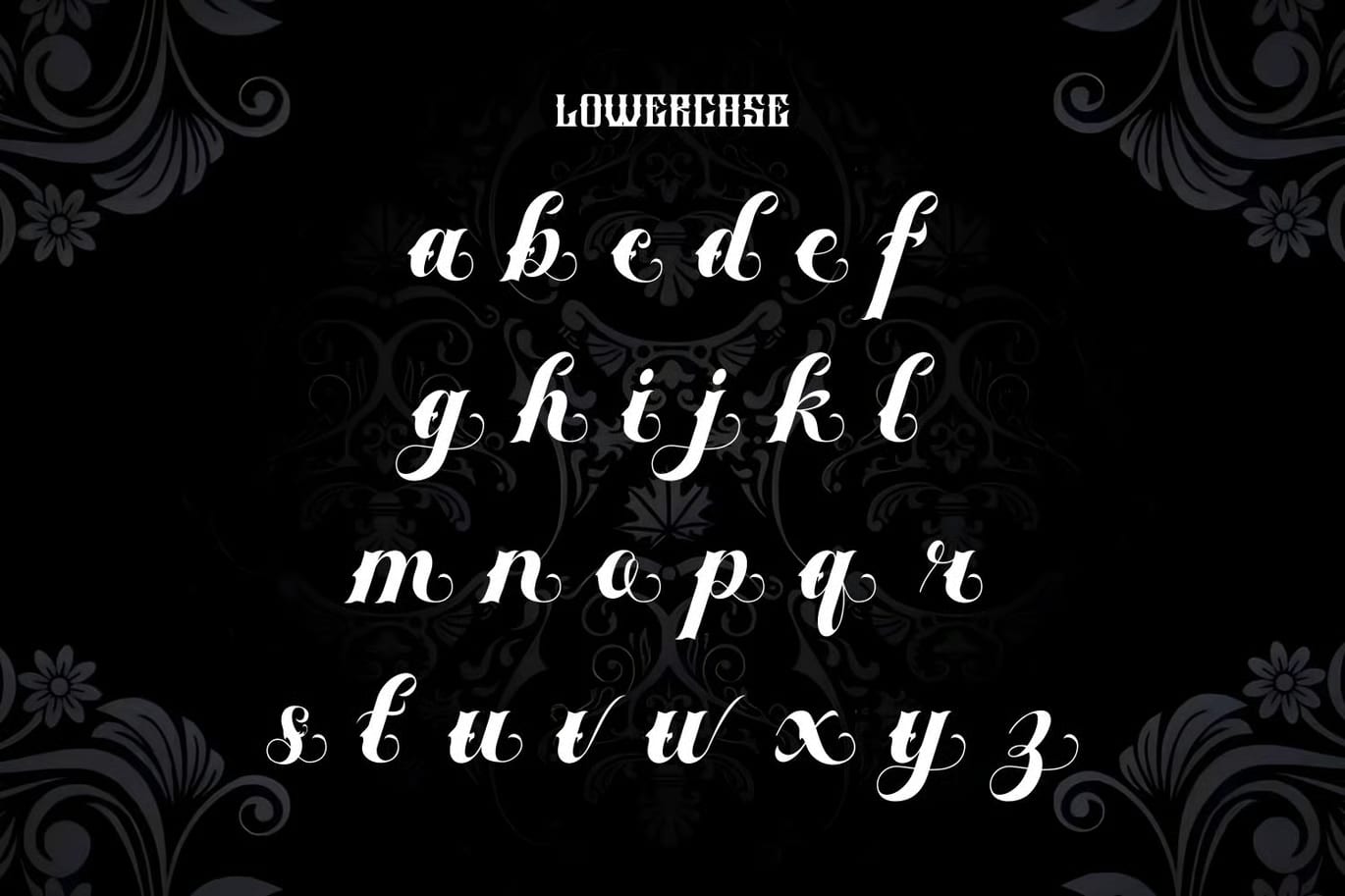 Sinister Free Ornamental Tattoo Script Font 8