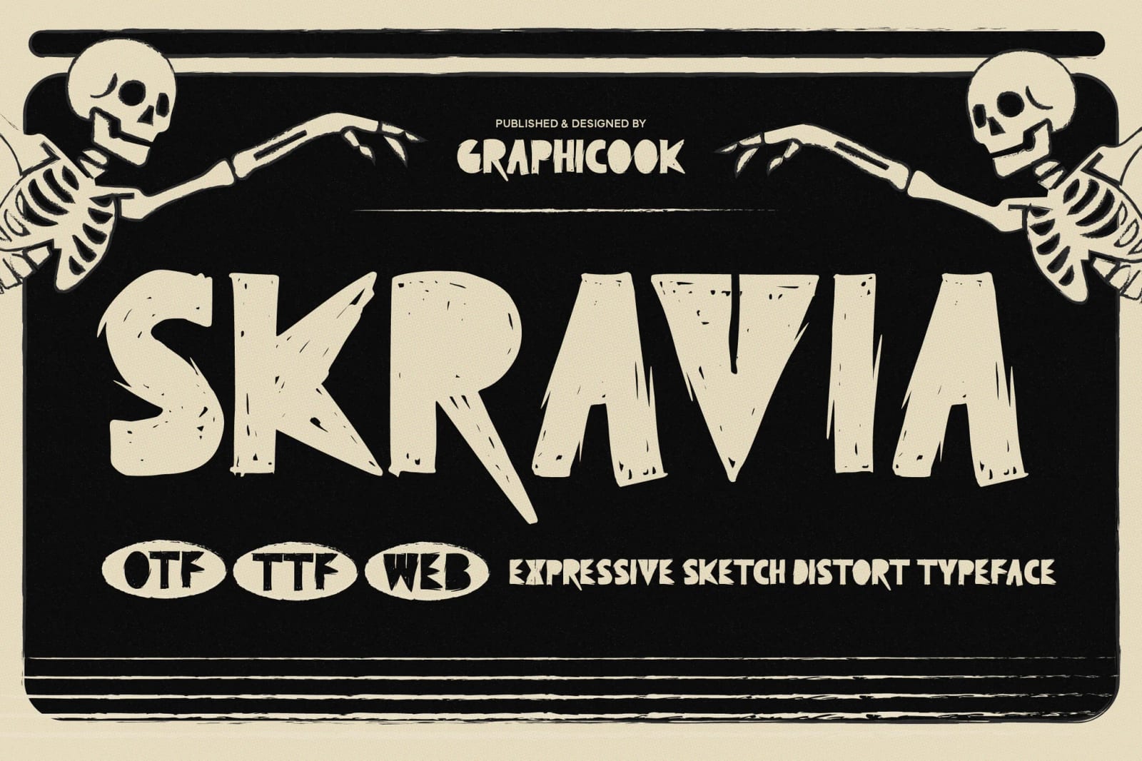 Skravia Free Display Typeface 1