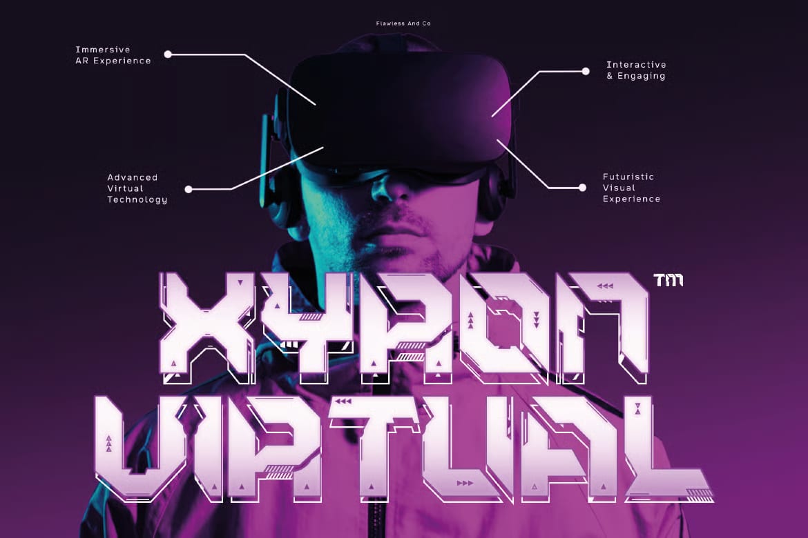 Voxen Free Futuristic Display Font 3