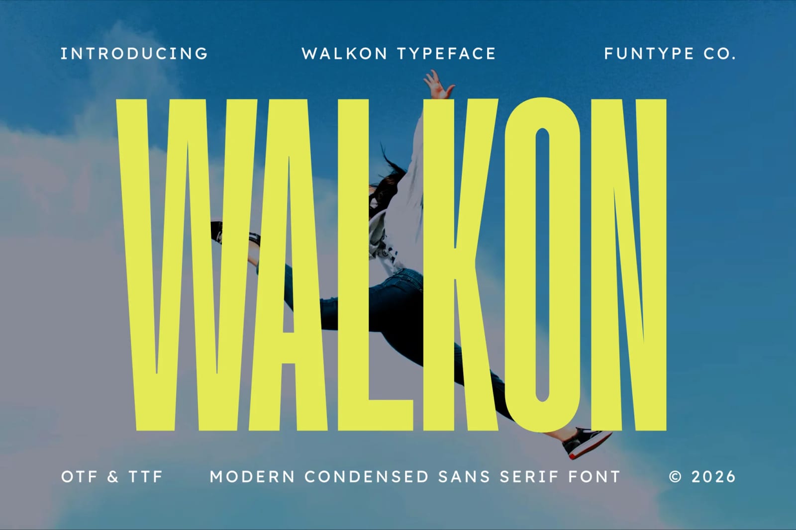 Walkon Free Modern Condensed Sans Serif Font 1