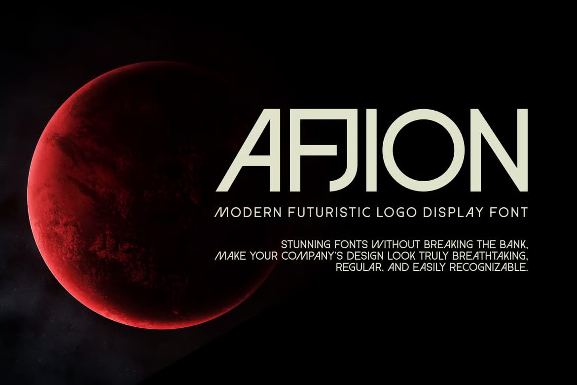 Afjion Free Modern Futuristic Logo Display Font 2