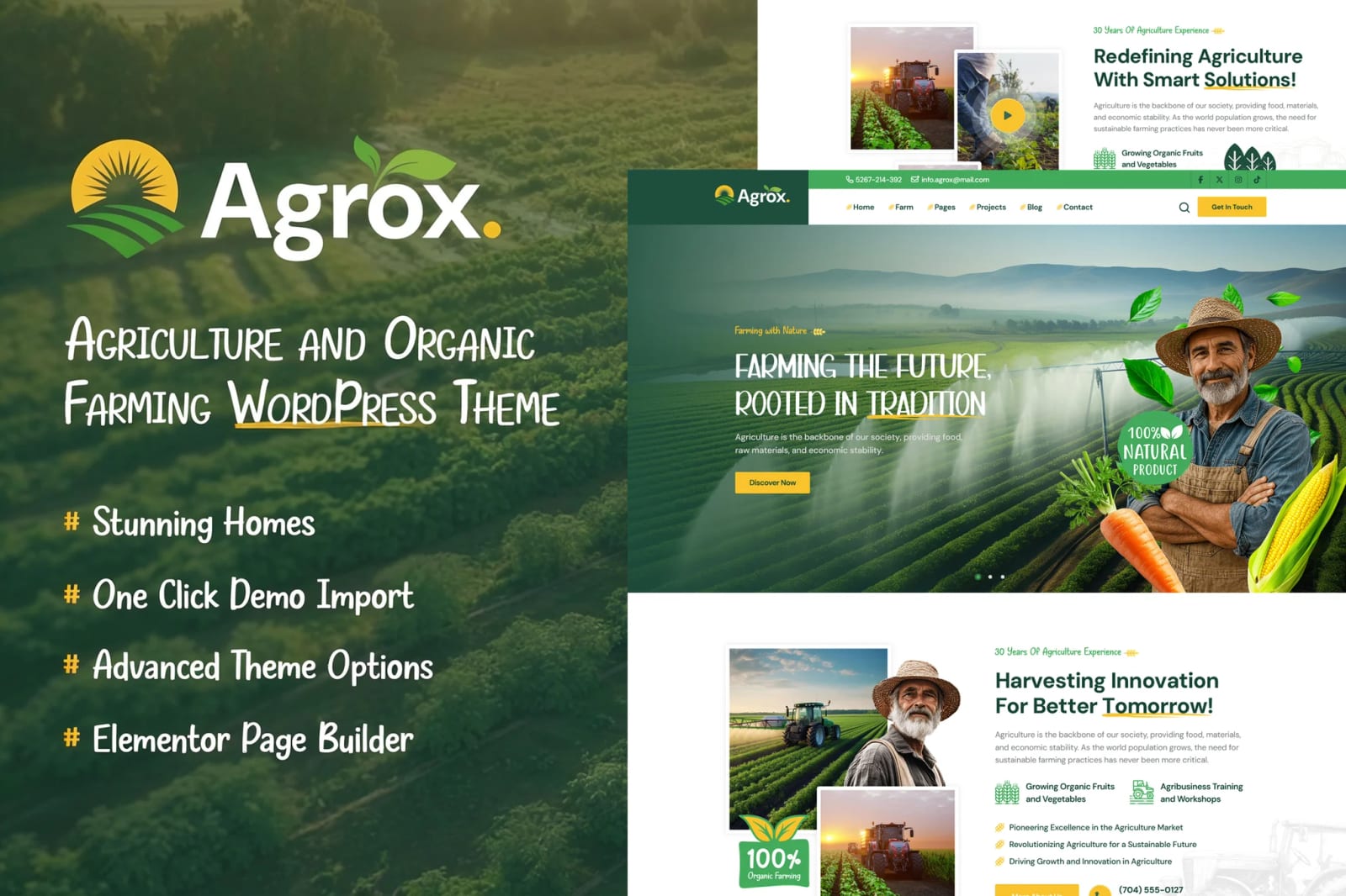 Agrox Free Agriculture Organic WordPress Theme 1