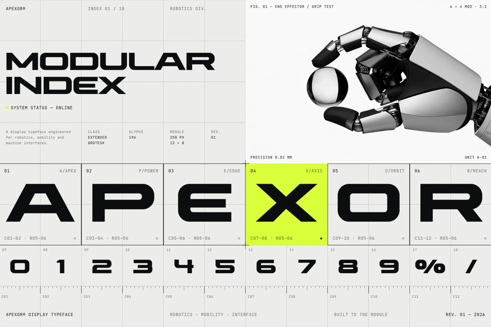 Apexor Free Futuristic Geometric Display Font 1