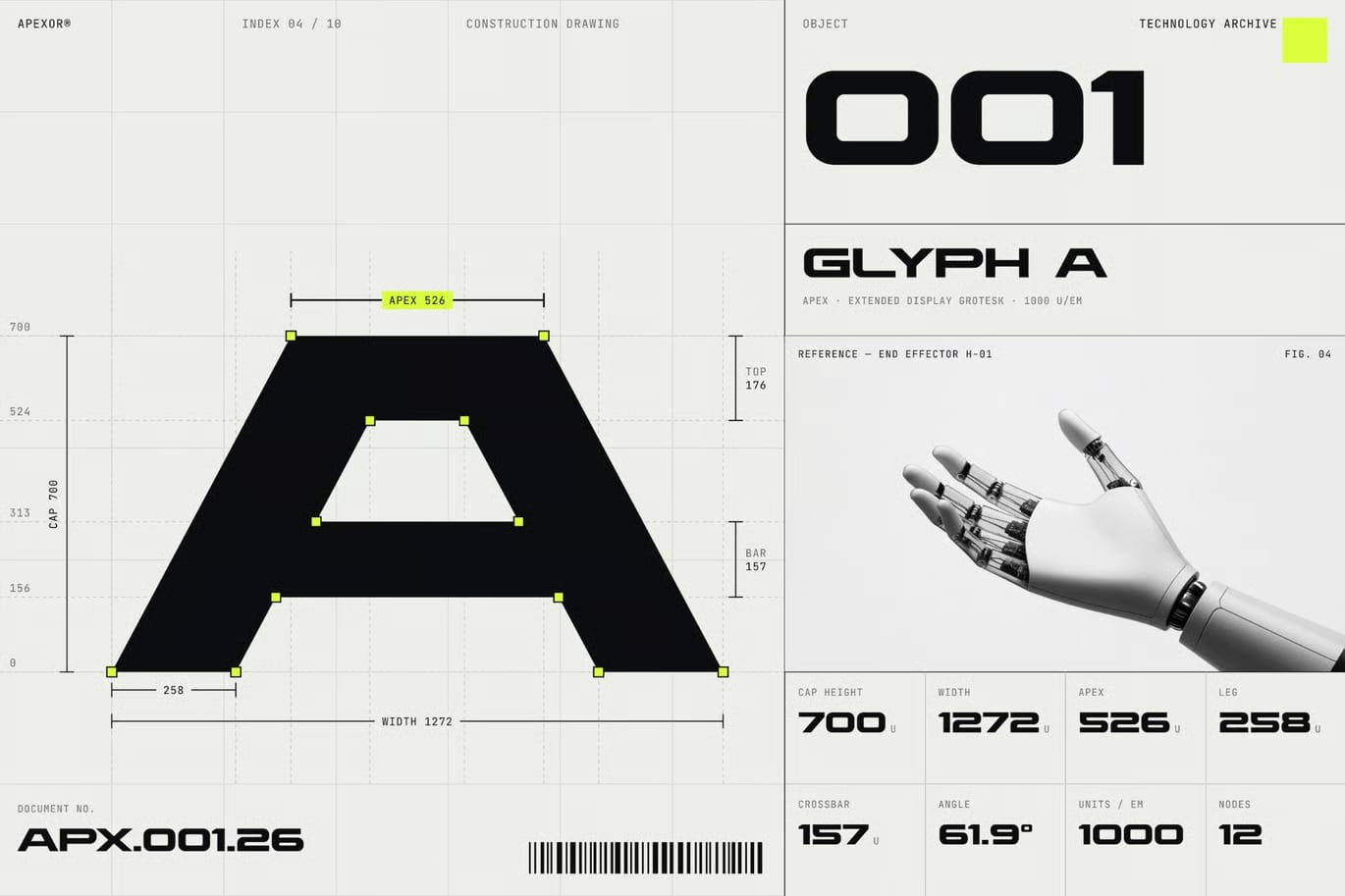 Apexor Free Futuristic Geometric Display Font 5
