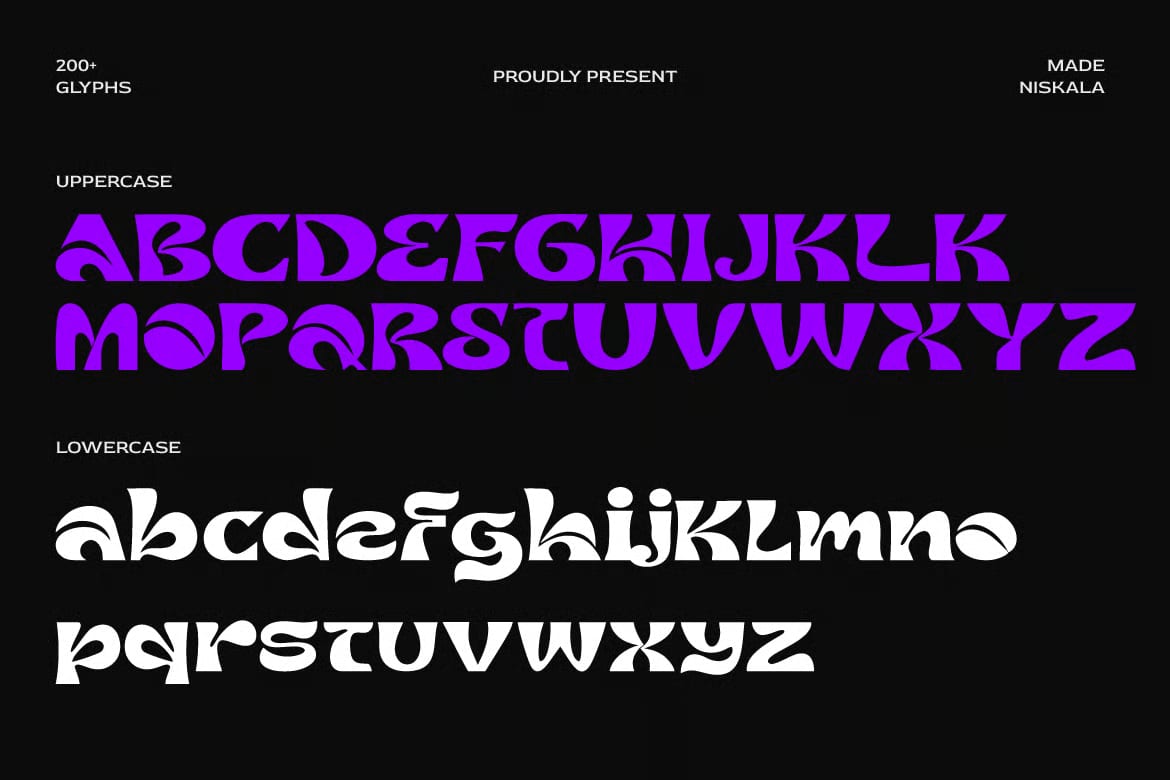 Aster Free Groovy & Liquid Display Typeface 2