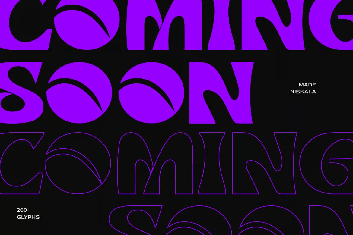Aster Free Groovy & Liquid Display Typeface 4