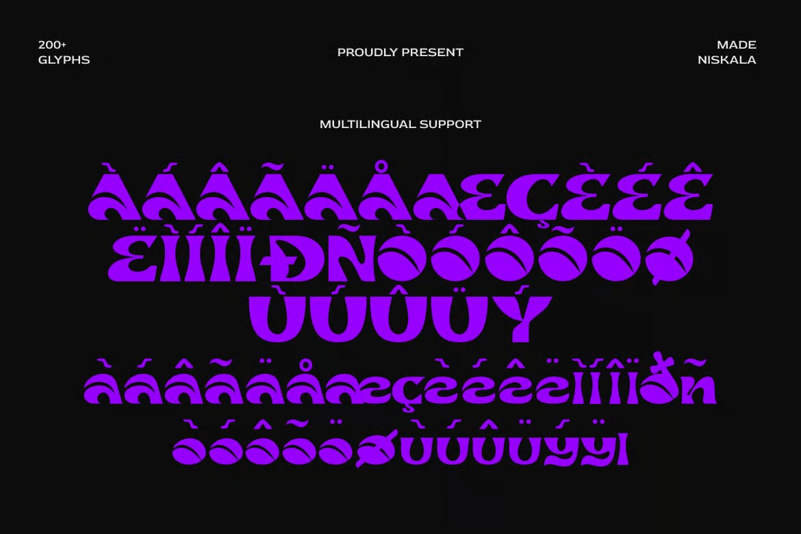 Aster Free Groovy & Liquid Display Typeface 5