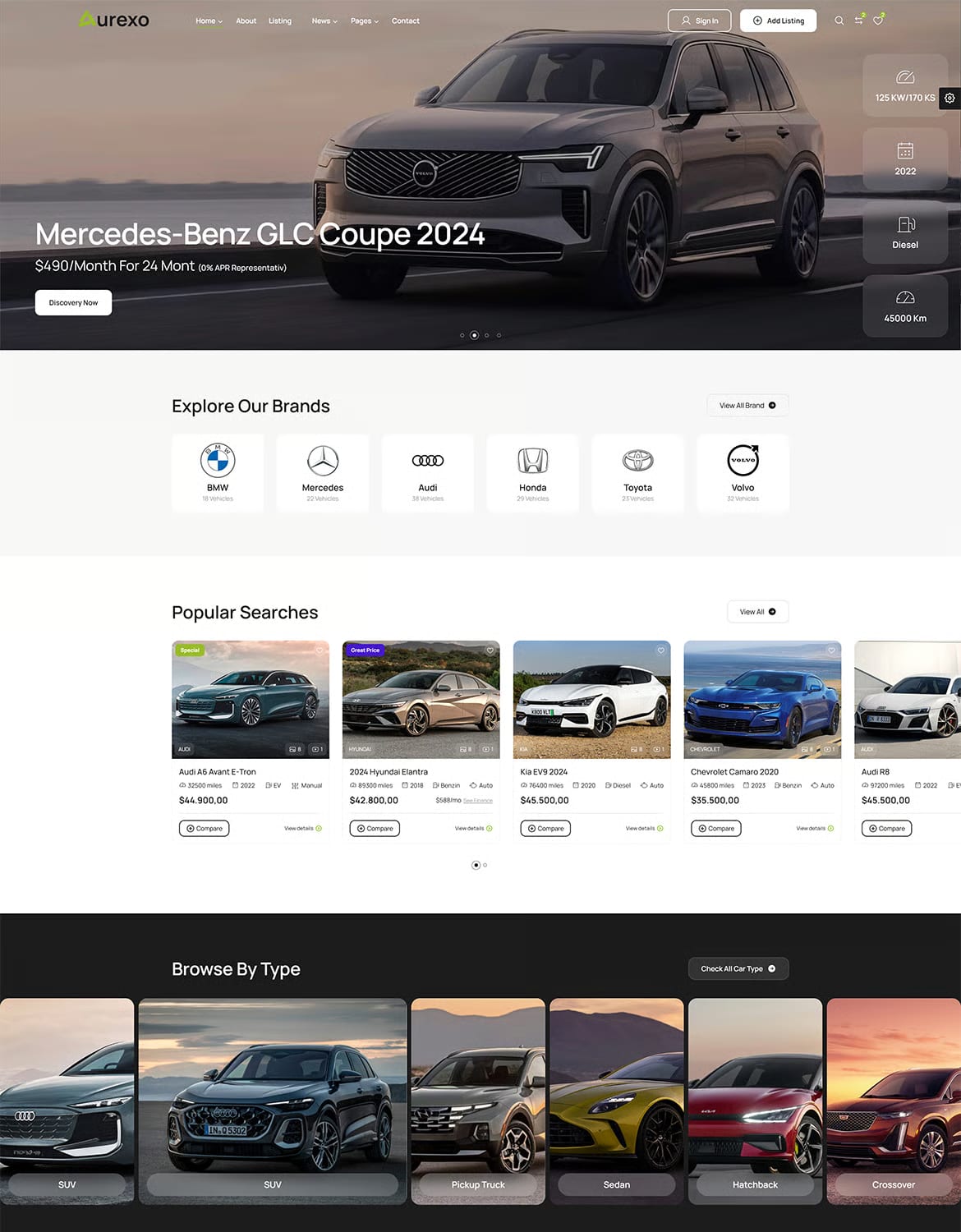 Auxero Free Car Dealer & Listing WordPress Theme 3