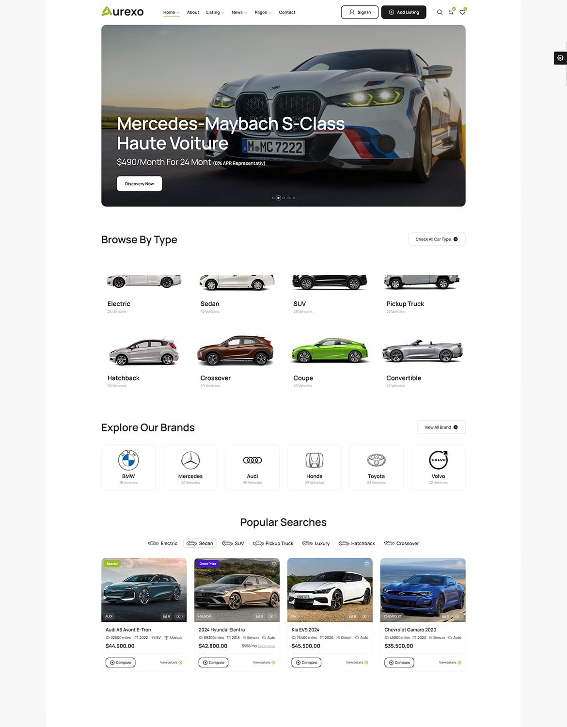 Auxero Free Car Dealer & Listing WordPress Theme 5