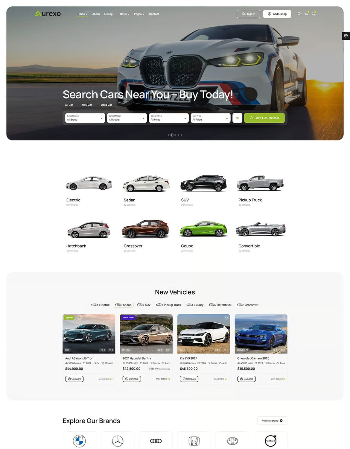 Auxero Free Car Dealer & Listing WordPress Theme 7