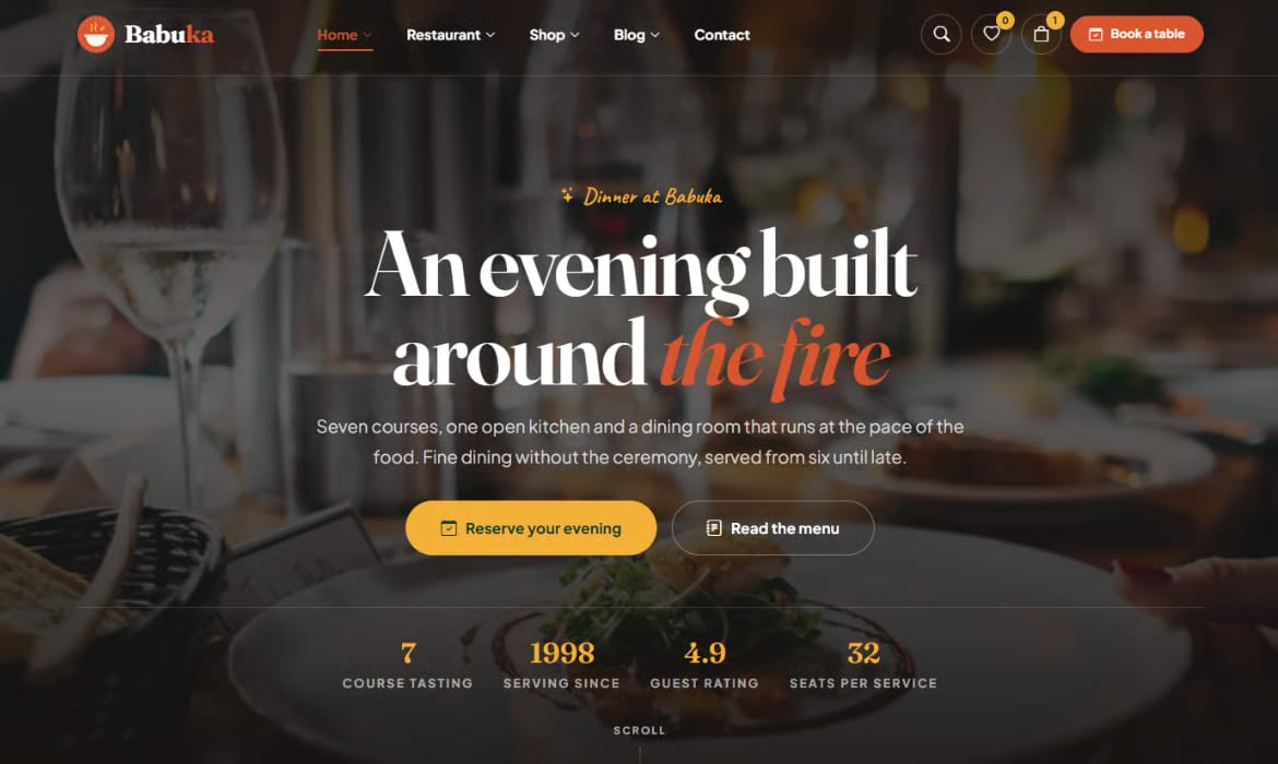 Babuka Free Restaurant & Fast Food HTML Template 4