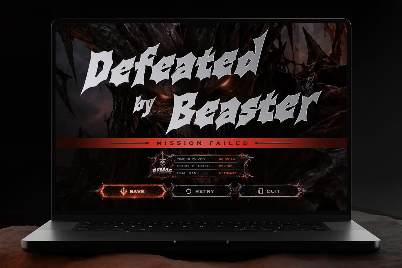 Bazhero Free Sharp Action Horror Fantasy Game Font 7