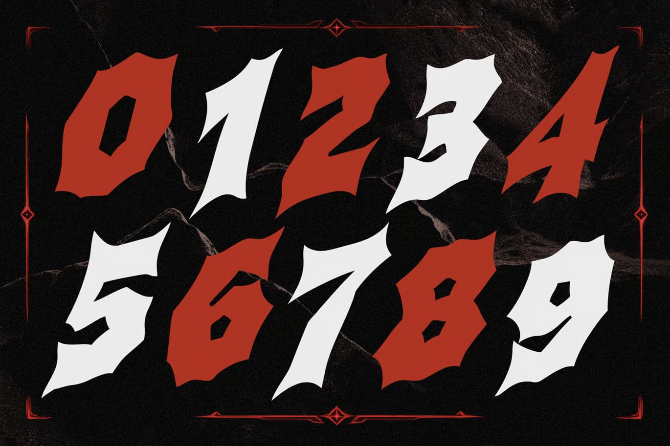 Bazhero Free Sharp Action Horror Fantasy Game Font 8