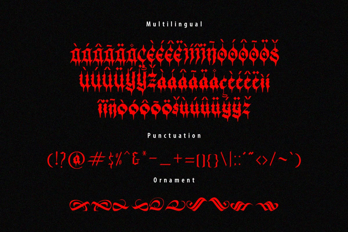 Black Demon Free Modern Blackletter Font 6