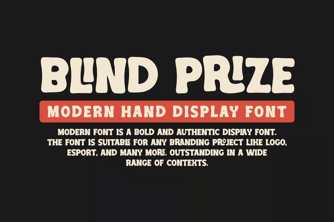 Blind Prize Free Modern Hand Display Font 2