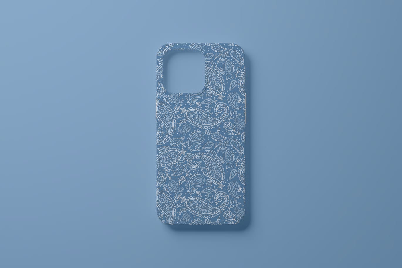 Blue Hand Drawn Paisley Free Pattern 3
