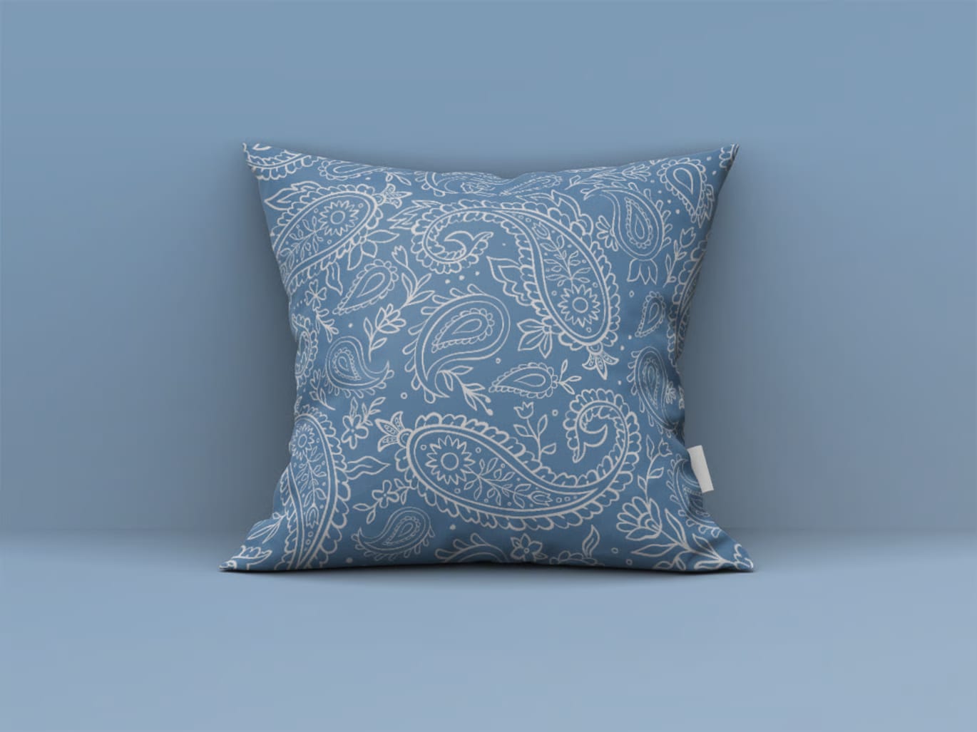 Blue Hand Drawn Paisley Free Pattern 4