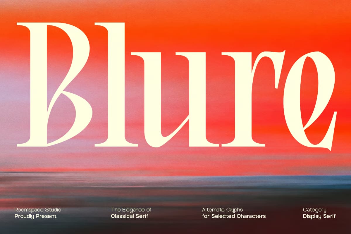 Blure Free High Contrast Editorial Serif Font 1