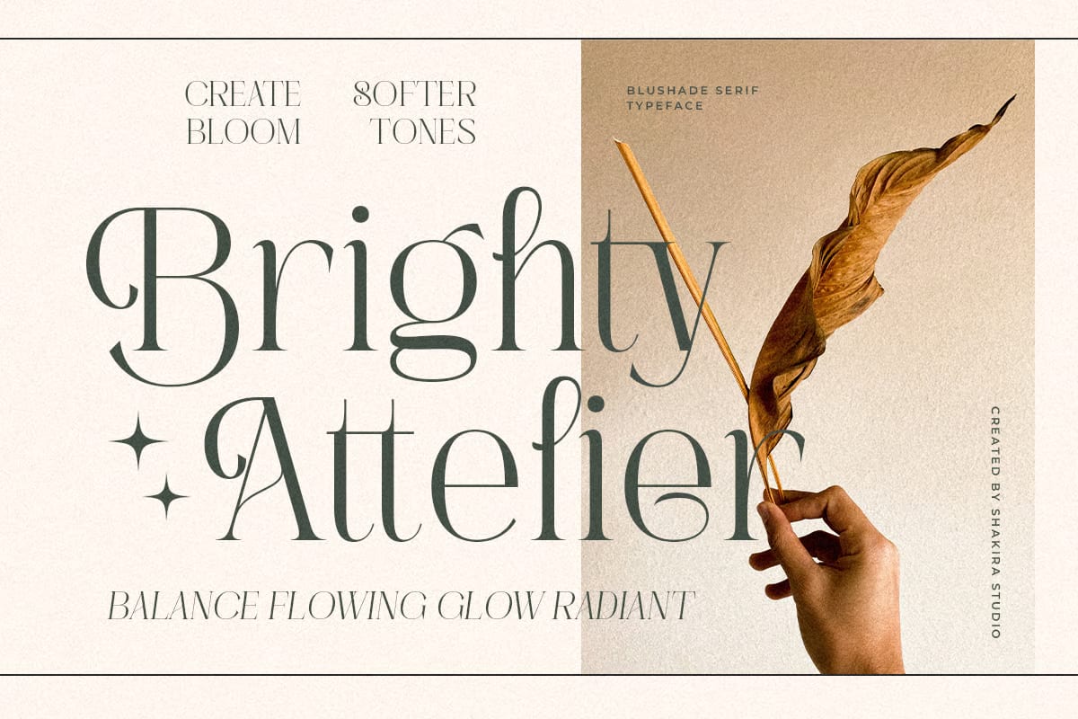 Blushade Free Elegant Modern Serif Branding Font 3