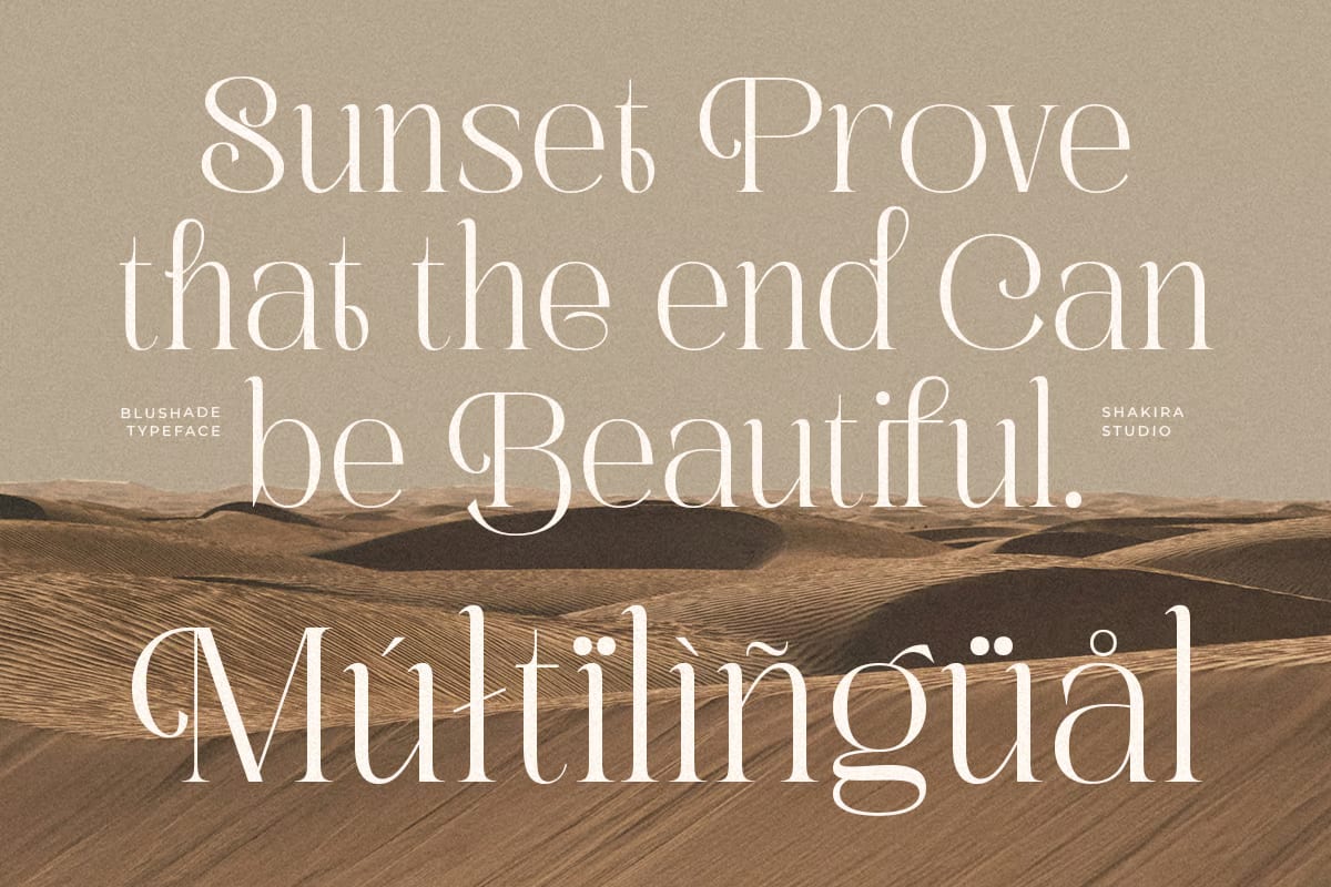 Blushade Free Elegant Modern Serif Branding Font 8