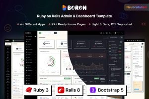 Boron Free Ruby on Rails Admin & Dashboard Template 1