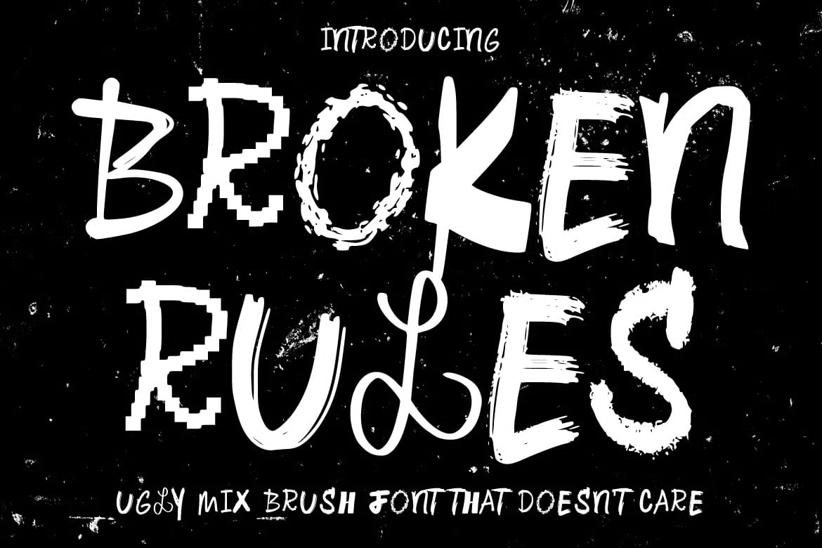 Broken Rules Free Ugly Mix Font 1