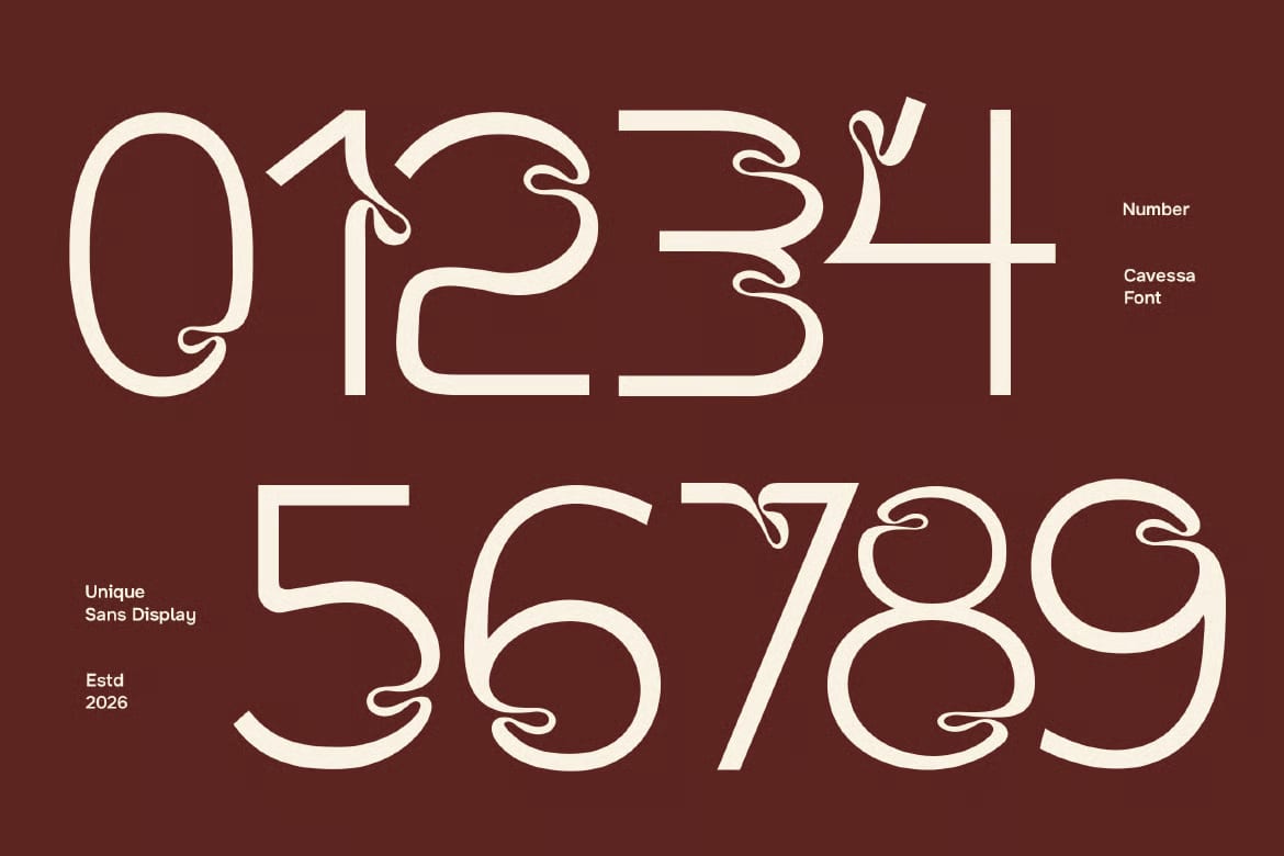 Cavessa Free Unique Sans Display Font 8